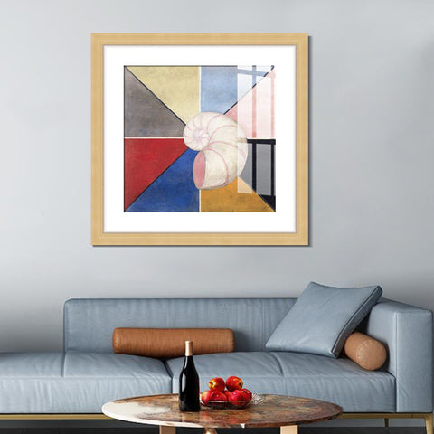 INVIN ART Framed Canvas Giclee Print Art Series#017 by Hilma Af Klint Wall Art Living Room Home Office Decorations