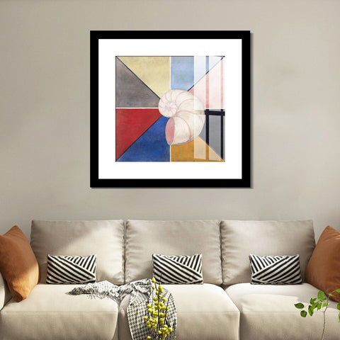 INVIN ART Framed Canvas Giclee Print Art Series#017 by Hilma Af Klint Wall Art Living Room Home Office Decorations