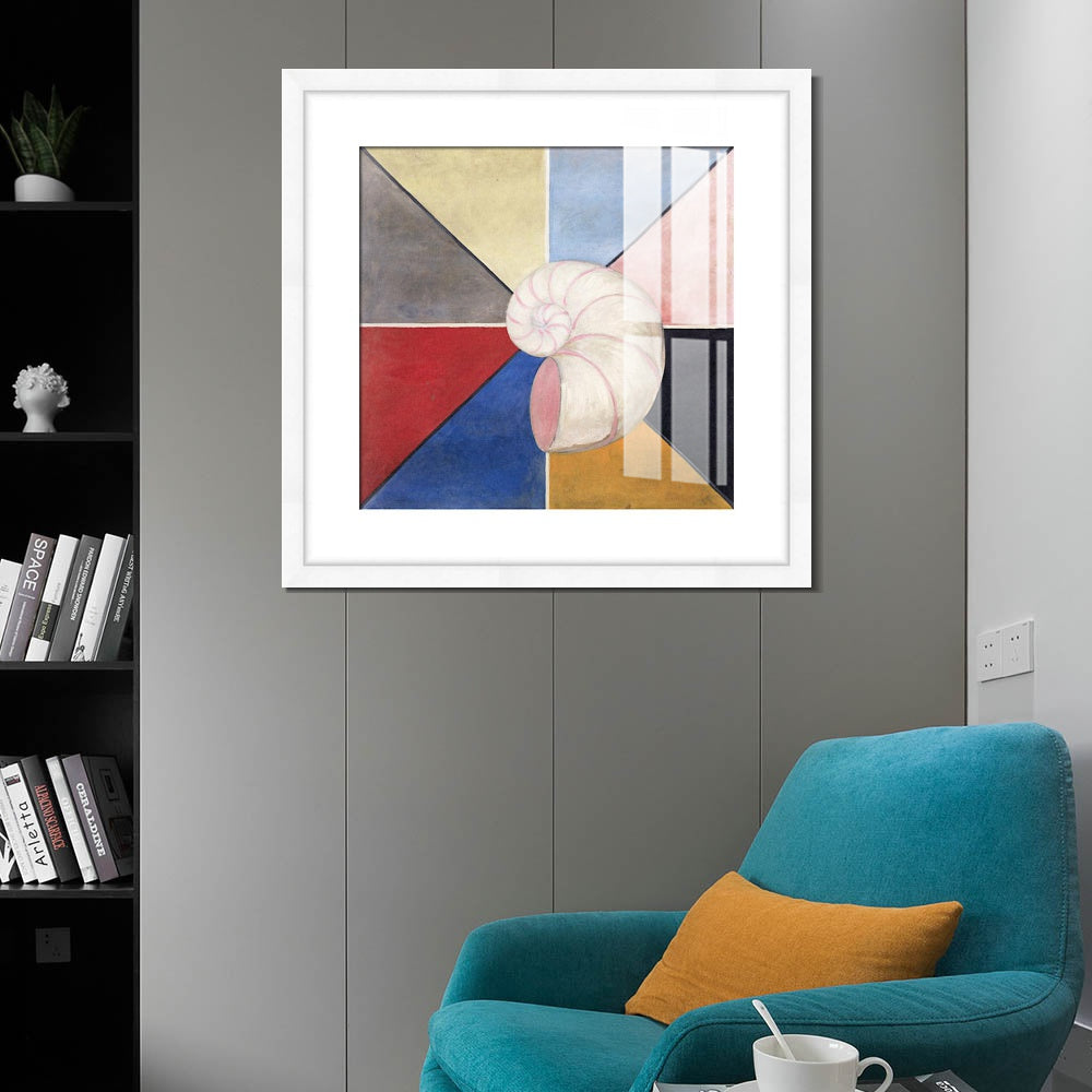 INVIN ART Framed Canvas Giclee Print Art Series#017 by Hilma Af Klint Wall Art