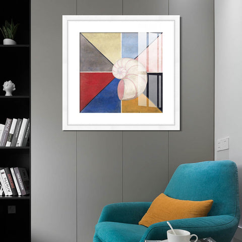 INVIN ART Framed Canvas Giclee Print Art Series#017 by Hilma Af Klint Wall Art Living Room Home Office Decorations