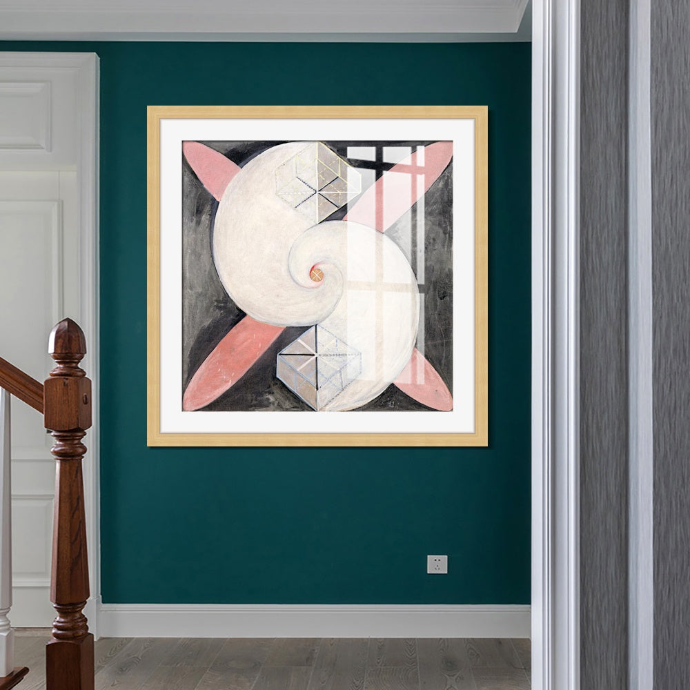 INVIN ART Framed Canvas Giclee Print Art Series#018 by Hilma Af Klint Wall Art
