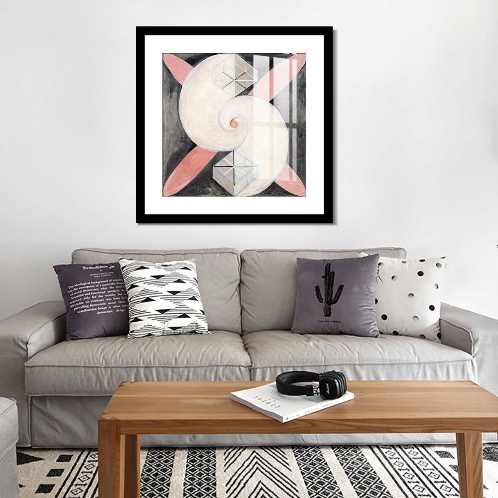 INVIN ART Framed Canvas Giclee Print Art Series#018 by Hilma Af Klint Wall Art