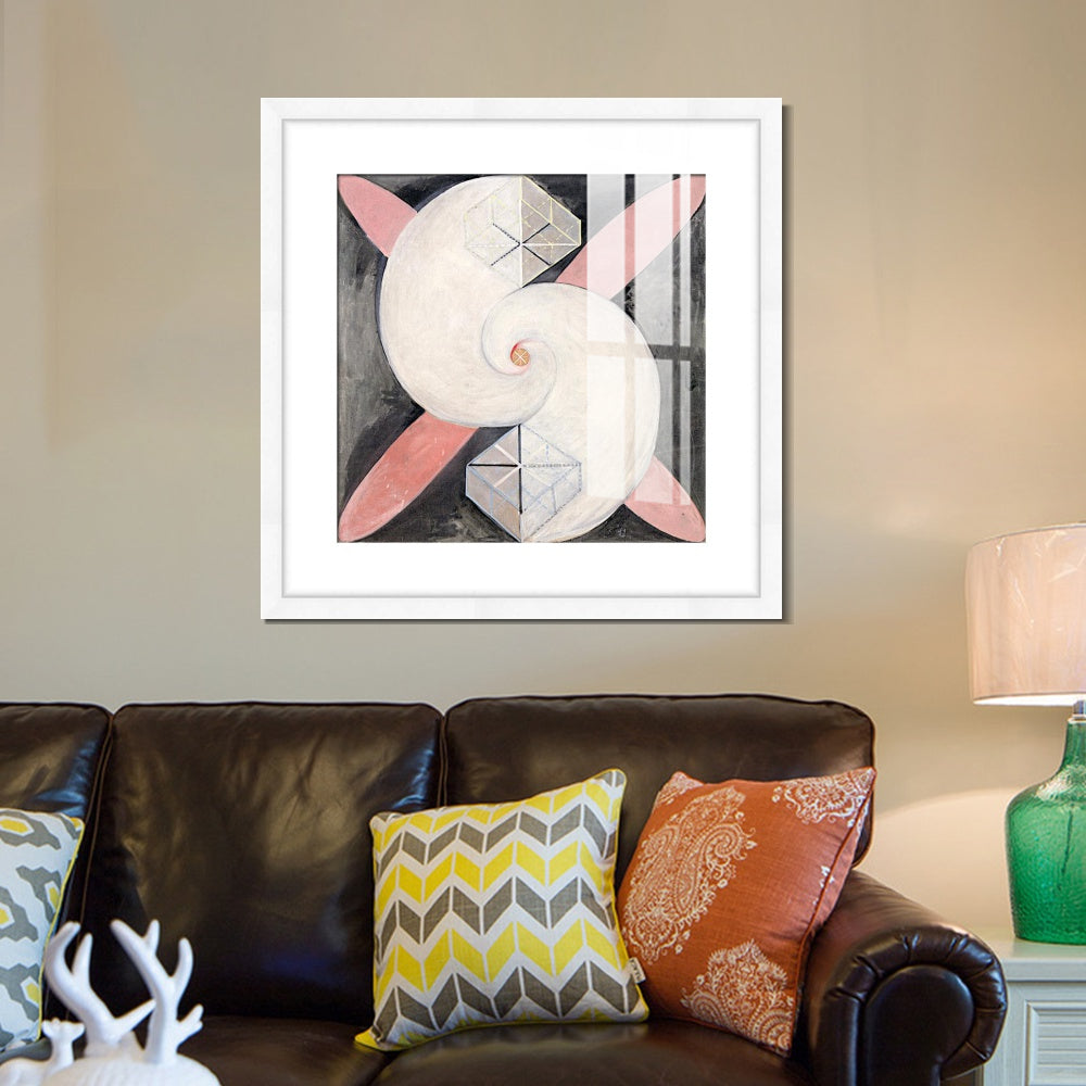 INVIN ART Framed Canvas Giclee Print Art Series#018 by Hilma Af Klint Wall Art