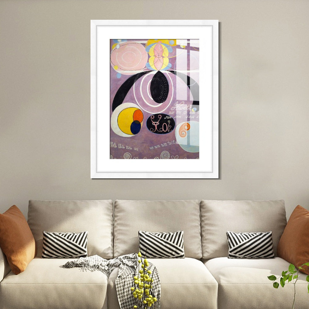 INVIN ART Framed Canvas Giclee Print Art Adulthood No 6 by Hilma Af Klint Wall Art