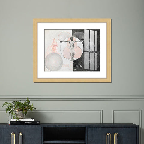 INVIN ART Framed Canvas Giclee Print Art Series#020 by Hilma Af Klint Wall Art Living Room Home Office Decorations