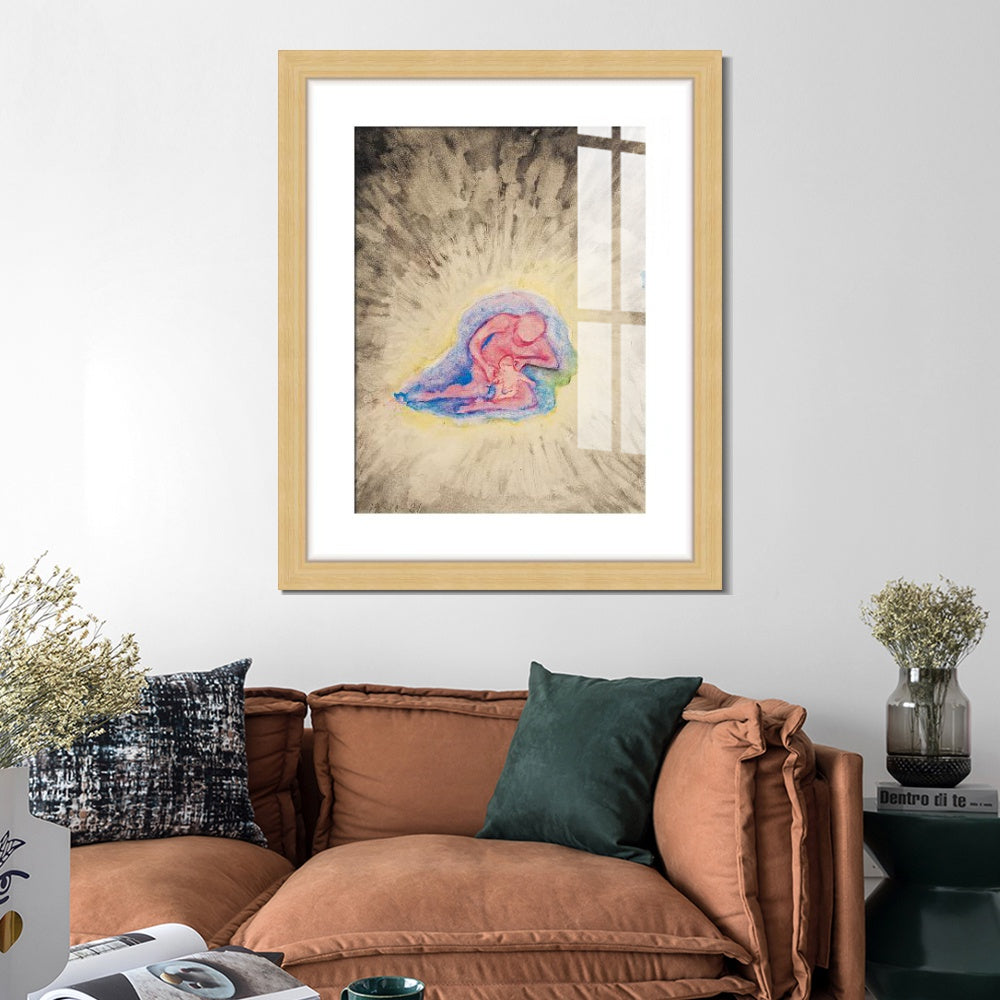 INVIN ART Framed Canvas Giclee Print Art Barnet Och Modern by Hilma Af Klint Wall Art