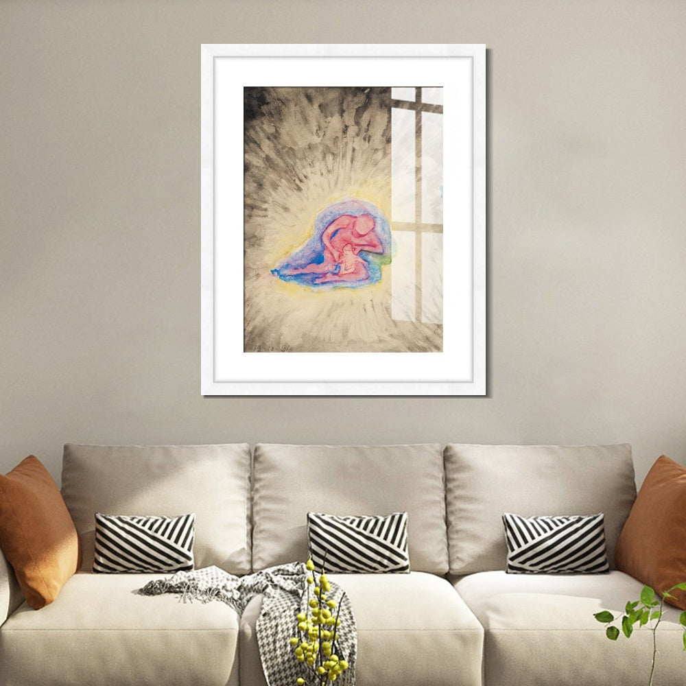 INVIN ART Framed Canvas Giclee Print Art Barnet Och Modern by Hilma Af Klint Wall Art