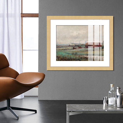 INVIN ART Framed Canvas Giclee Print Art Motiv Fran Stockholms UTKANT by Hilma Af Klint Wall Art Living Room Home Office Decorations