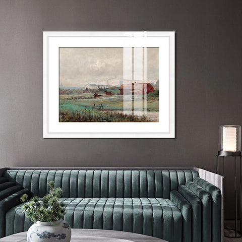 INVIN ART Framed Canvas Giclee Print Art Motiv Fran Stockholms UTKANT by Hilma Af Klint Wall Art Living Room Home Office Decorations