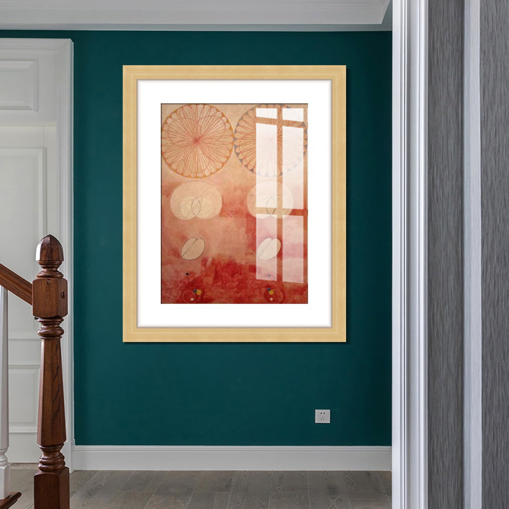 INVIN ART Framed Canvas Giclee Print Art Group IV,The Ten Largest,No.9,Old Age by Hilma Af Klint Wall Art