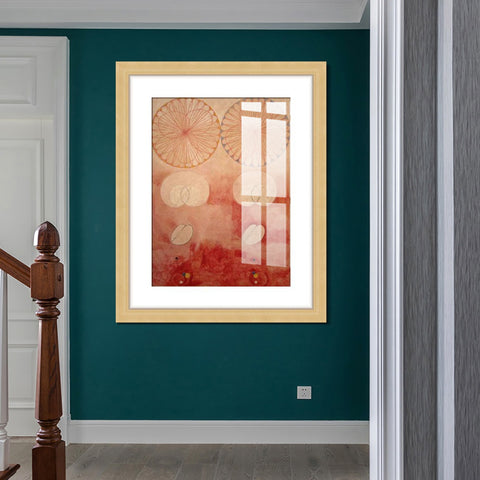INVIN ART Framed Canvas Giclee Print Art Group IV,The Ten Largest,No.9,Old Age by Hilma Af Klint Wall Art Living Room Home Office Decorations