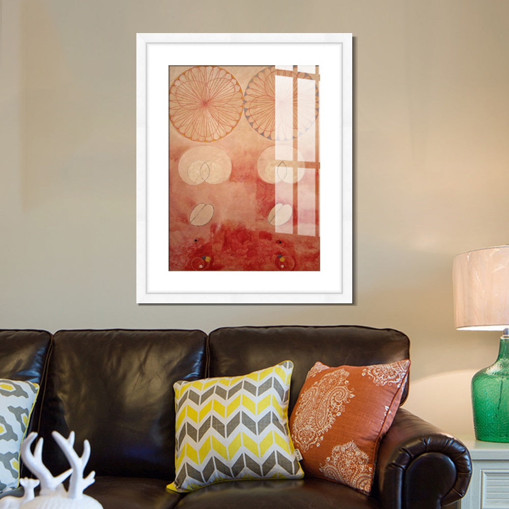 INVIN ART Framed Canvas Giclee Print Art Group IV,The Ten Largest,No.9,Old Age by Hilma Af Klint Wall Art