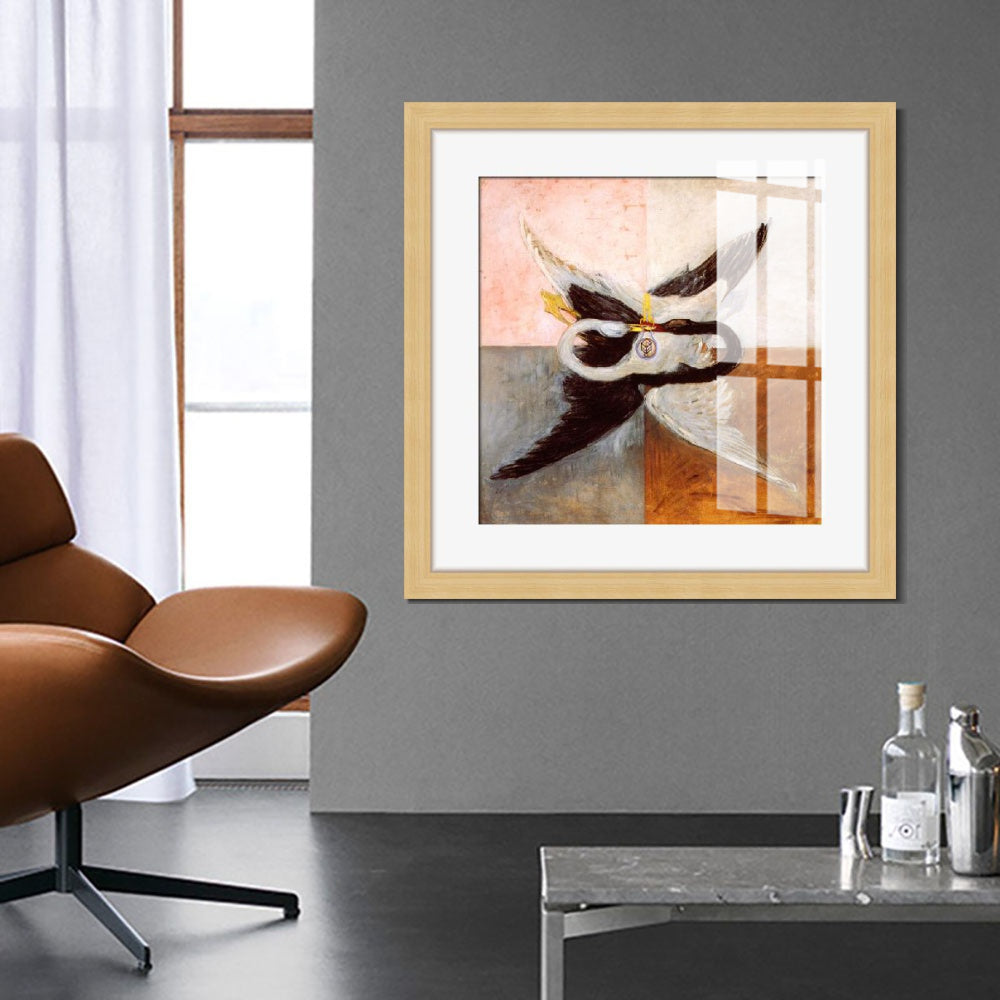 INVIN ART Framed Canvas Giclee Print Art Svanen 1914 Old Master by Hilma Af Klint Wall Art