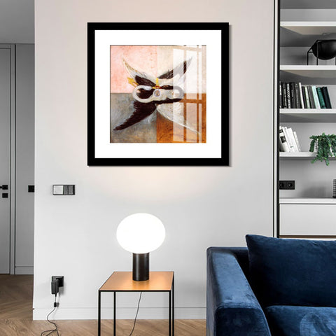 INVIN ART Framed Canvas Giclee Print Art Svanen 1914 Old Master by Hilma Af Klint Wall Art Living Room Home Office Decorations