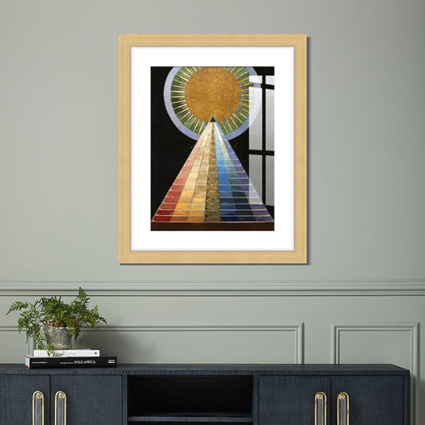 INVIN ART Framed Canvas Giclee Print Art Altarpiece No.1 by Hilma Af Klint Wall Art Living Room Home Office Decorations