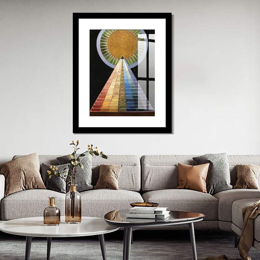 INVIN ART Framed Canvas Giclee Print Art Altarpiece No.1 by Hilma Af Klint Wall Art