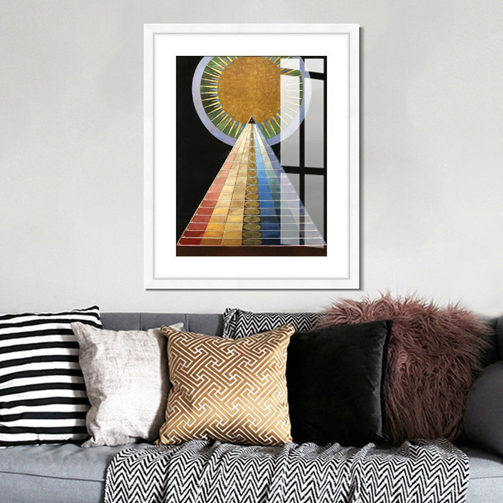 INVIN ART Framed Canvas Giclee Print Art Altarpiece No.1 by Hilma Af Klint Wall Art