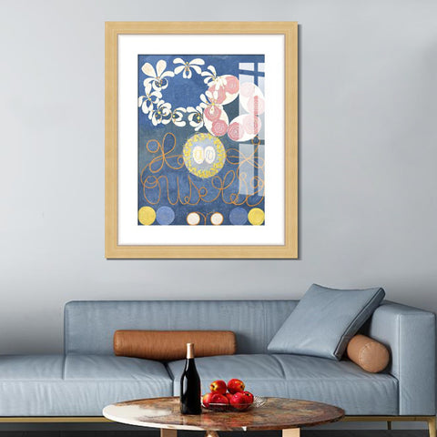 INVIN ART Framed Print Canvas Giclee Art Childhood Group iv,1907 by Hilma Af Klint Wall Art Office Living Room Home Decorations