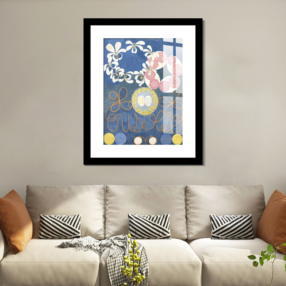 INVIN ART Framed Print Canvas Giclee Art Childhood Group iv,1907 by Hilma Af Klint Wall Art Office