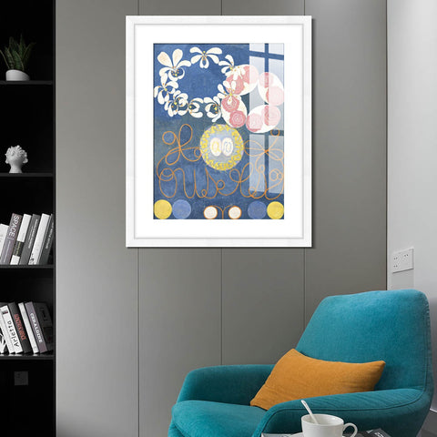 INVIN ART Framed Print Canvas Giclee Art Childhood Group iv,1907 by Hilma Af Klint Wall Art Office Living Room Home Decorations