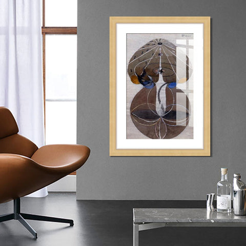 INVIN ART Framed Print Canvas Giclee Art No Date Untitled 02 by Hilma Af Klint Wall Art Office Living Room Home Decorations