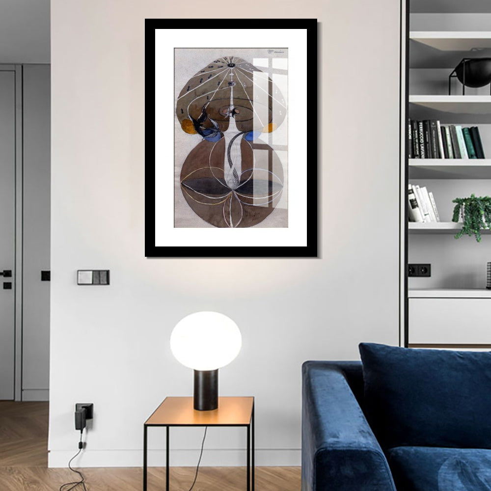 INVIN ART Framed Print Canvas Giclee Art No Date Untitled 02 by Hilma Af Klint Wall Art Office