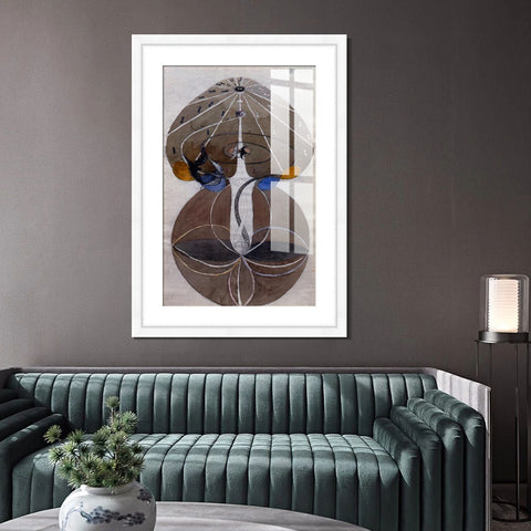 INVIN ART Framed Print Canvas Giclee Art No Date Untitled 02 by Hilma Af Klint Wall Art Office Living Room Home Decorations