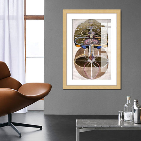 INVIN ART Framed Print Canvas Giclee Art No Date Untitled 05 by Hilma Af Klint Wall Art Office Living Room Home Decorations