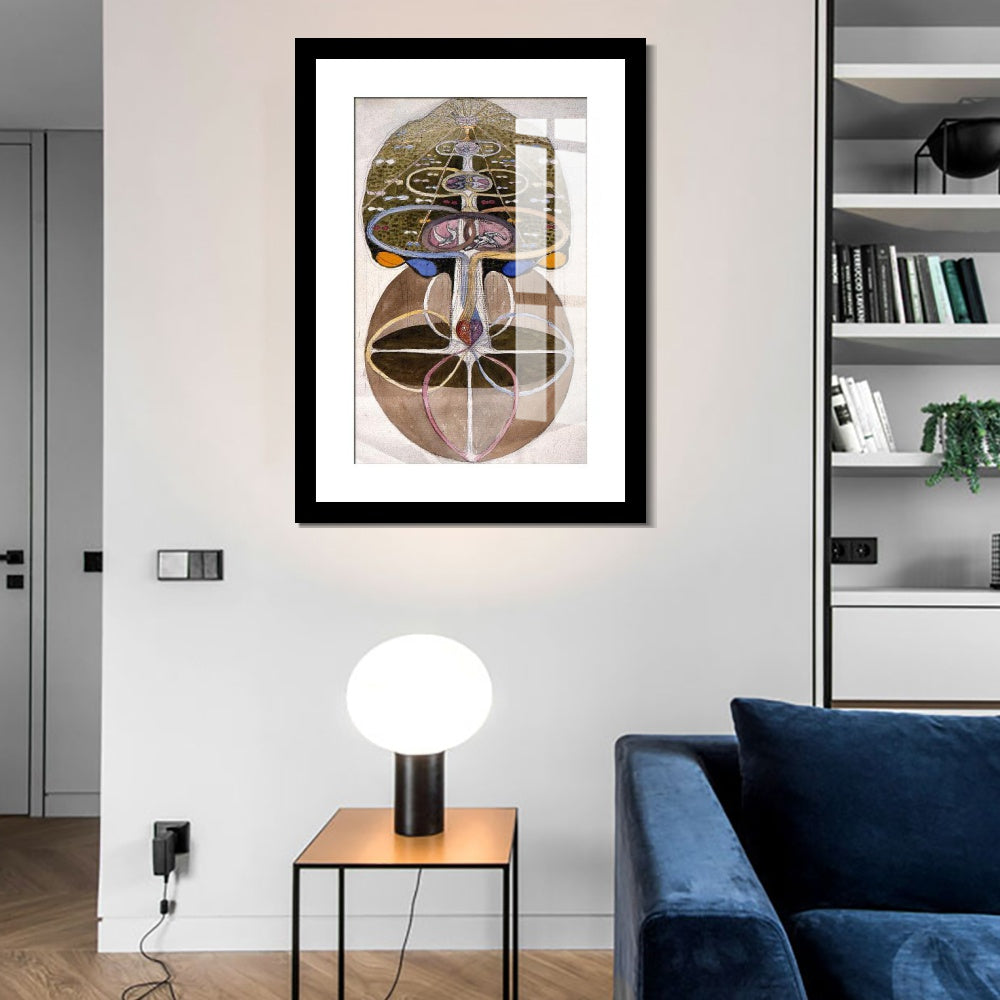 INVIN ART Framed Print Canvas Giclee Art No Date Untitled 05 by Hilma Af Klint Wall Art Office