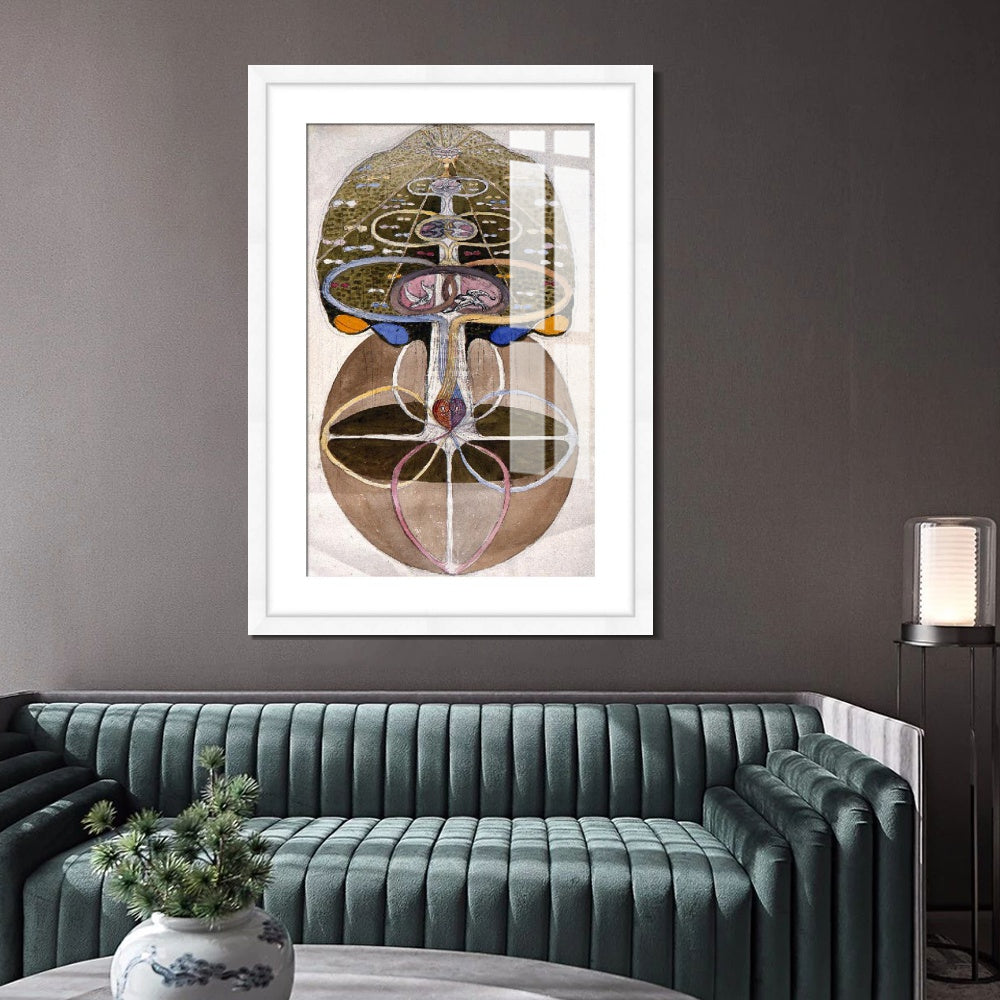INVIN ART Framed Print Canvas Giclee Art No Date Untitled 05 by Hilma Af Klint Wall Art Office