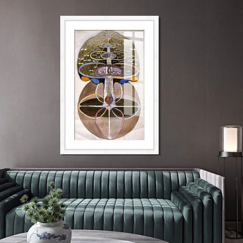 INVIN ART Framed Print Canvas Giclee Art No Date Untitled 05 by Hilma Af Klint Wall Art Office Living Room Home Decorations