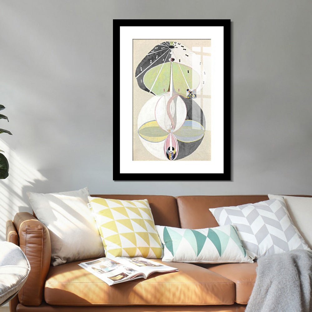 INVIN ART Framed Print Canvas Giclee Art Tree of Knowledge Series w no.5,1913 by Hilma Af Klint Wall Art Office