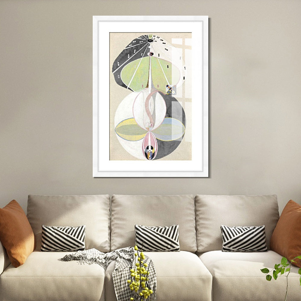 INVIN ART Framed Print Canvas Giclee Art Tree of Knowledge Series w no.5,1913 by Hilma Af Klint Wall Art Office