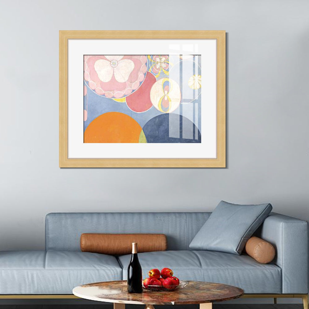 INVIN ART Framed Print Canvas Giclee Art Series#38 by Hilma Af Klint Wall Art Office