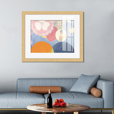 INVIN ART Framed Print Canvas Giclee Art Series#38 by Hilma Af Klint Wall Art Office Living Room Home Decorations