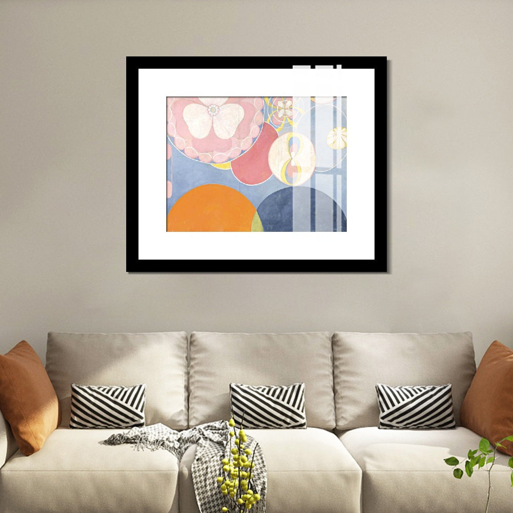INVIN ART Framed Print Canvas Giclee Art Series#38 by Hilma Af Klint Wall Art Office