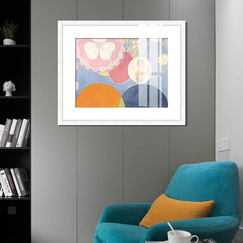 INVIN ART Framed Print Canvas Giclee Art Series#38 by Hilma Af Klint Wall Art Office Living Room Home Decorations