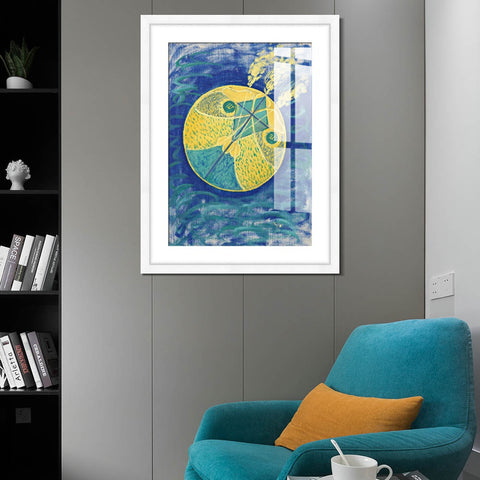 INVIN ART Framed Print Canvas Giclee Art Group i No.7 Primordial Chaos, 1907 by Hilma Af Klint Wall Art Office Living Room Home Decorations