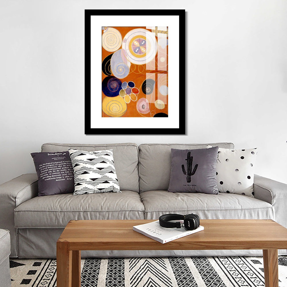 INVIN ART Framed Print Canvas Giclee Art Group iv No.3 The Ten Largest Youth, 1907 by Hilma Af Klint Wall Art Office