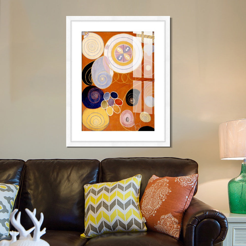 INVIN ART Framed Print Canvas Giclee Art Group iv No.3 The Ten Largest Youth, 1907 by Hilma Af Klint Wall Art Office
