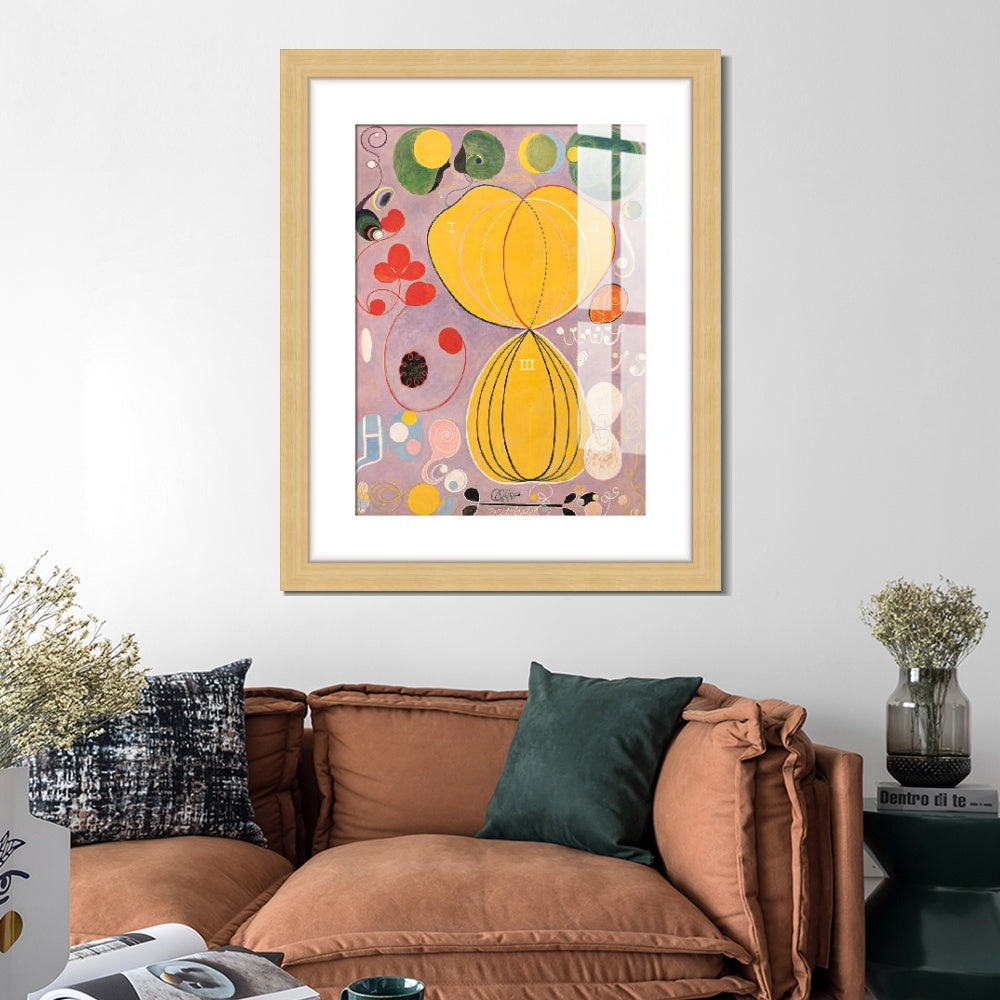 INVIN ART Framed Print Canvas Giclee Art Group Iv No.7 The Ten Lgest Adulthood, 1907 by Hilma Af Klint Wall Art Office