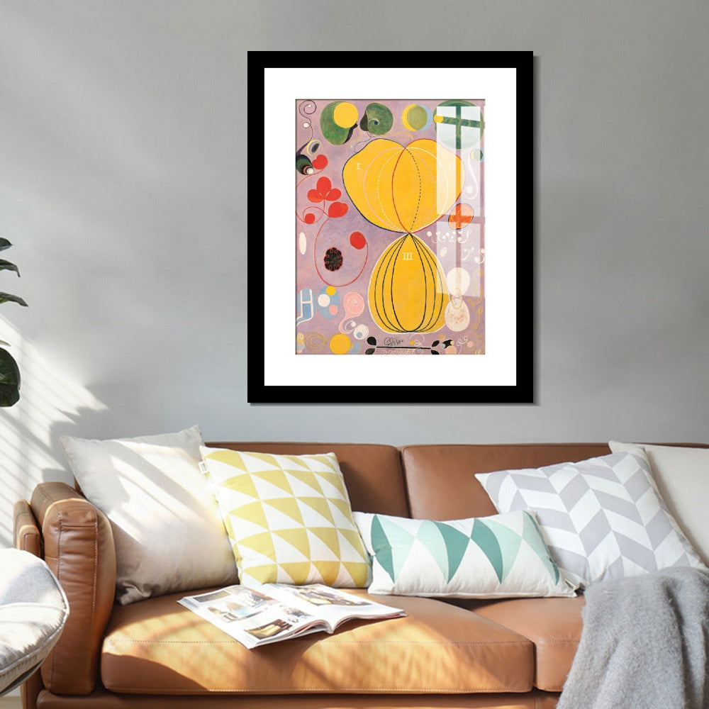 INVIN ART Framed Print Canvas Giclee Art Group Iv No.7 The Ten Lgest Adulthood, 1907 by Hilma Af Klint Wall Art Office
