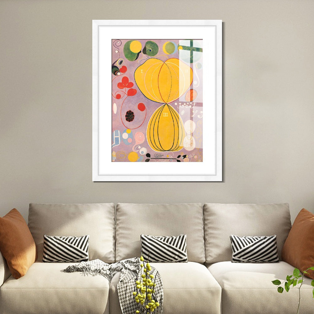 INVIN ART Framed Print Canvas Giclee Art Group Iv No.7 The Ten Lgest Adulthood, 1907 by Hilma Af Klint Wall Art Office