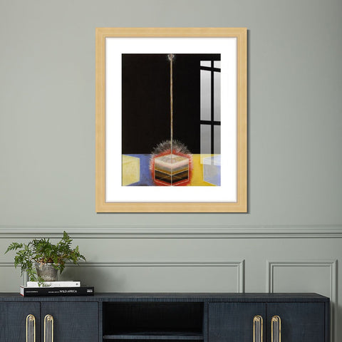 INVIN ART Framed Print Canvas Giclee Art Group-ix No.3 The Dove, 1915 by Hilma Af Klint Wall Art Office Living Room Home Decorations