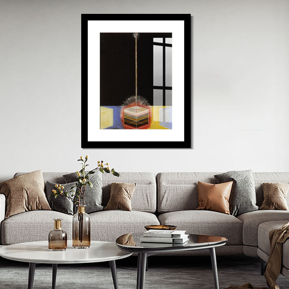 INVIN ART Framed Print Canvas Giclee Art Group-ix No.3 The Dove, 1915 by Hilma Af Klint Wall Art Office
