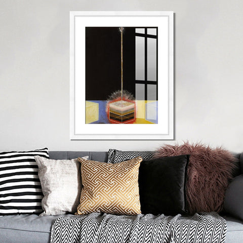 INVIN ART Framed Print Canvas Giclee Art Group-ix No.3 The Dove, 1915 by Hilma Af Klint Wall Art Office Living Room Home Decorations