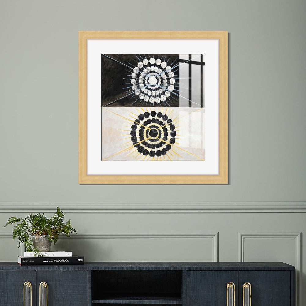 INVIN ART Framed Print Canvas Giclee Art Group ix Suw No 8 The Swan No.8,1915 by Hilma Af Klint Wall Art Office