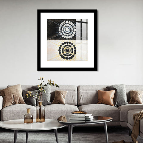 INVIN ART Framed Print Canvas Giclee Art Group ix Suw No 8 The Swan No.8,1915 by Hilma Af Klint Wall Art Office Living Room Home Decorations