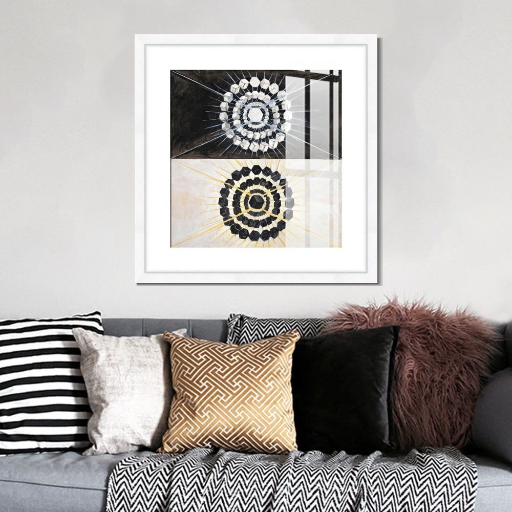 INVIN ART Framed Print Canvas Giclee Art Group ix Suw No 8 The Swan No.8,1915 by Hilma Af Klint Wall Art Office