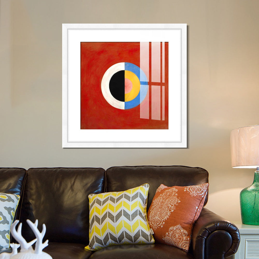 INVIN ART Framed Print Canvas Giclee Art Group Ix Suw No.17 1915 The Swan No.17,1915 by Hilma Af Klint Wall Art Office